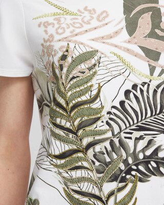 Zenergy® UPF Embroidered Leaves Tee