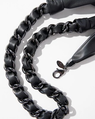 Faux Leather Single Strand Necklace