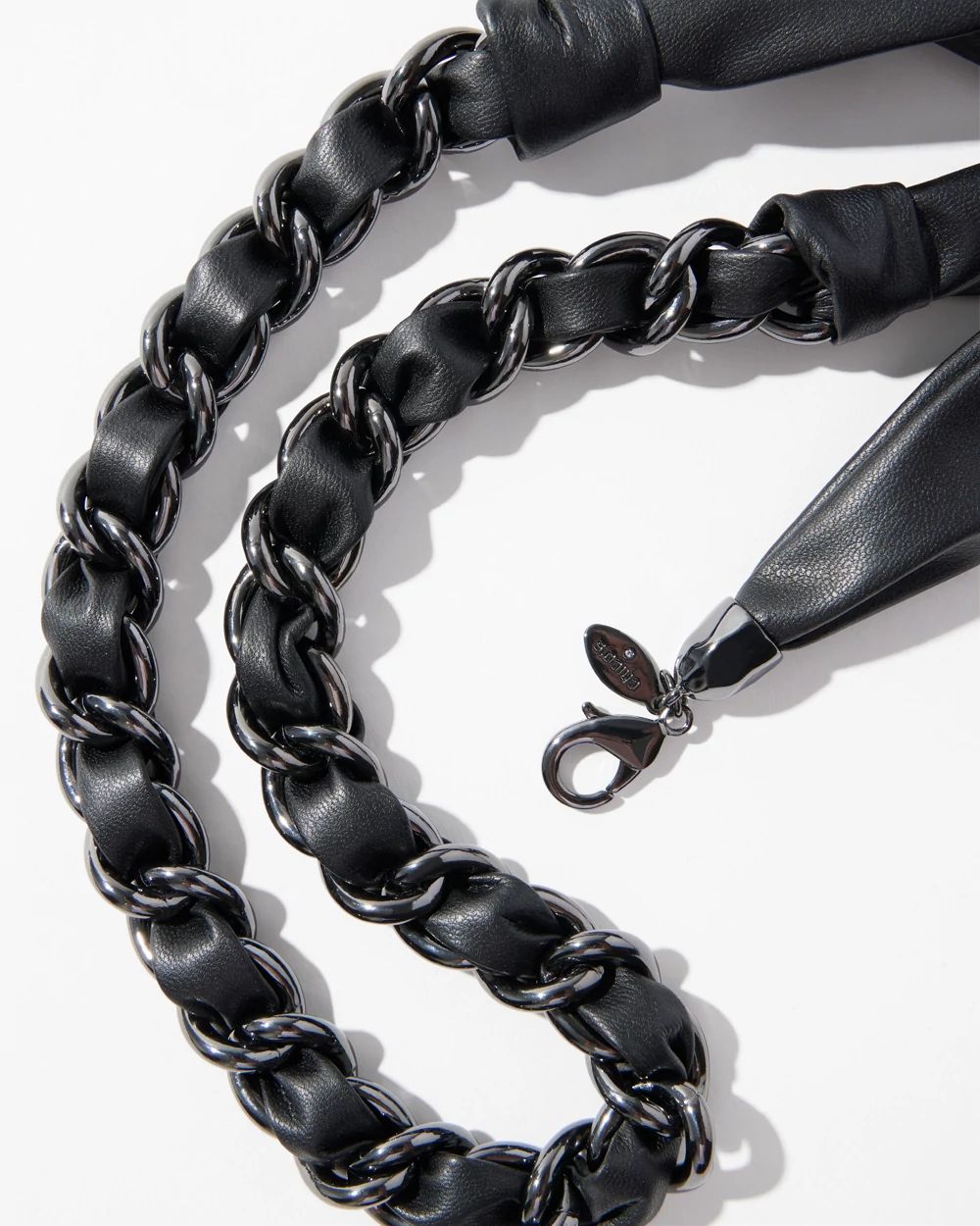 Faux Leather Single Strand Necklace