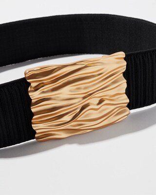 Gold Tone Buckle Stretch Belt