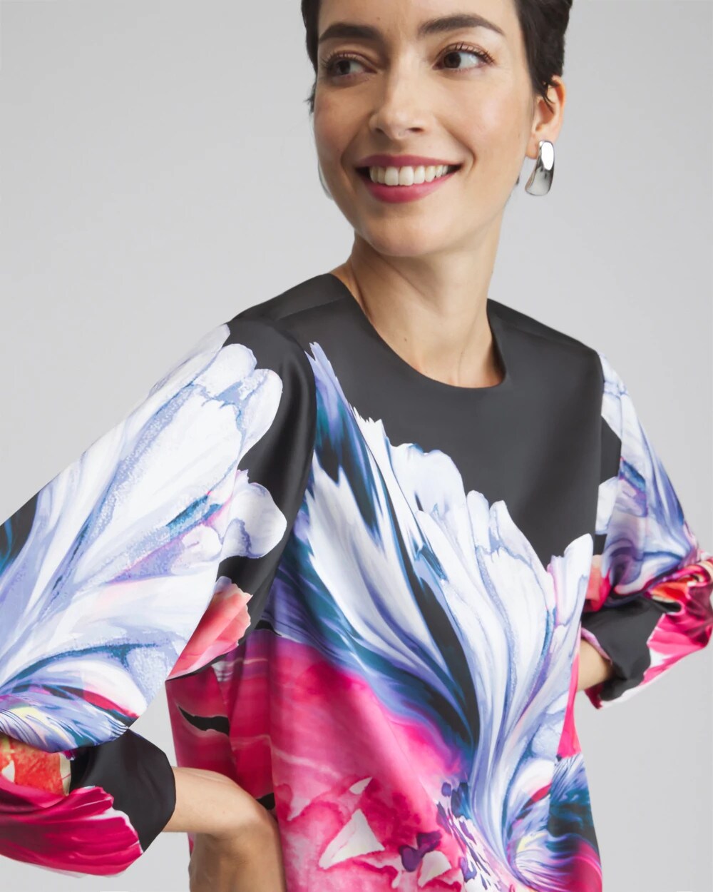 Floral Bubble Hem Top