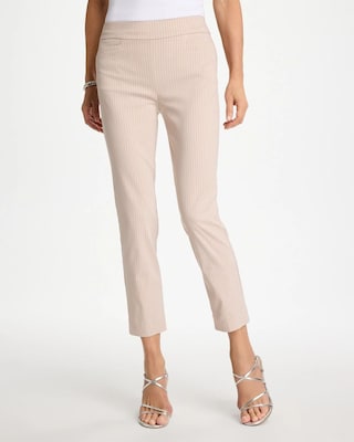Brigitte™ Slim Twill Stripe Neutral Crop