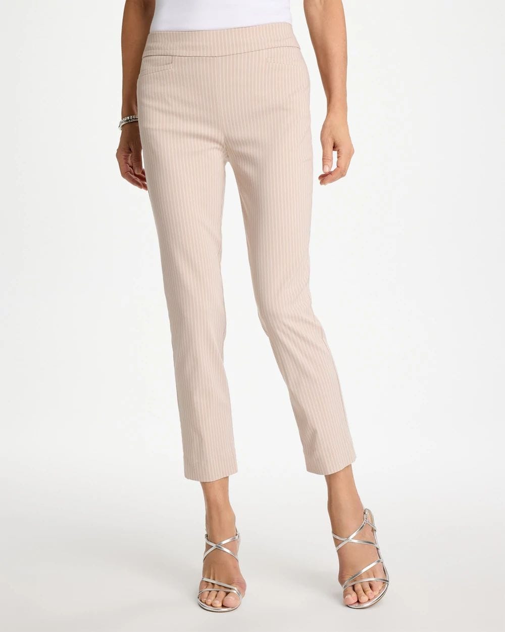 Brigitte™ Slim Twill Stripe Neutral Crop