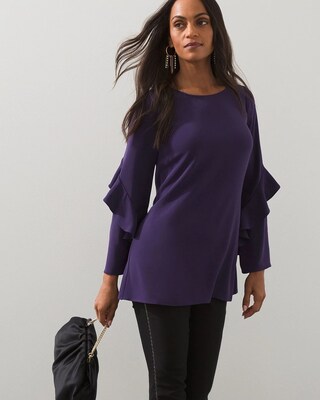 Ruffle-Sleeve Tunic