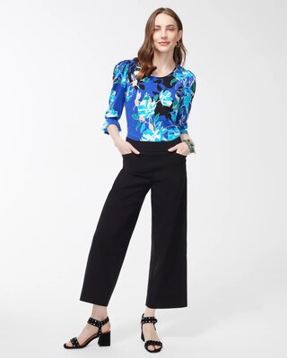 Floral Ruffle Cuff Tee