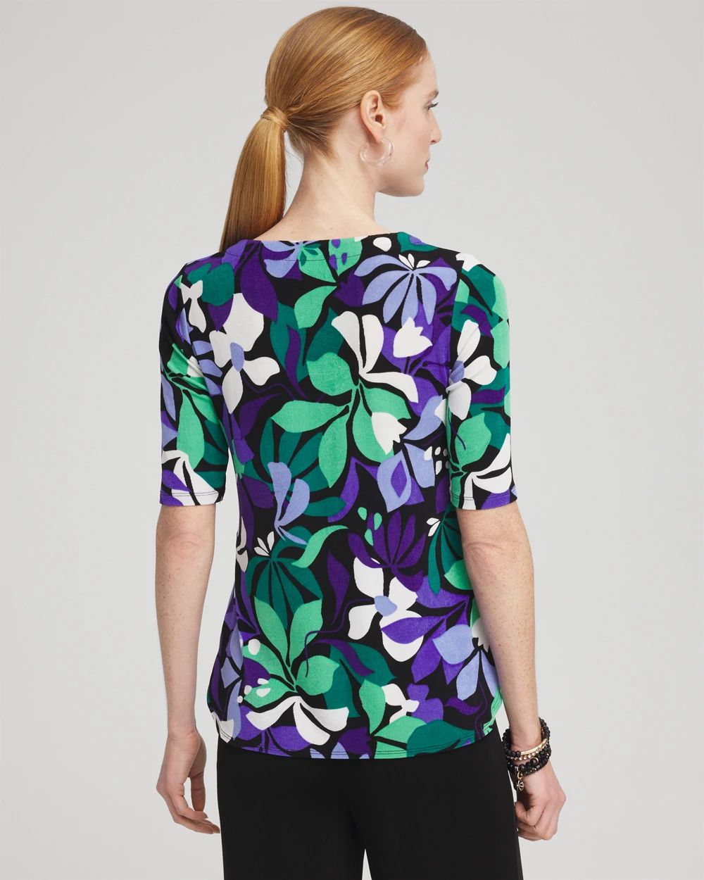 Travelers™ Floral V-neck Top