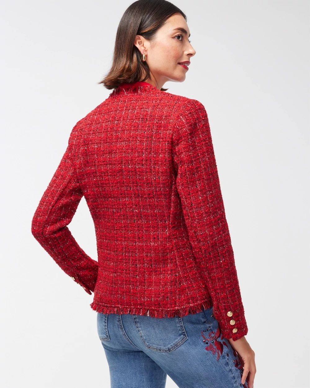 Tweed Fringe Jacket