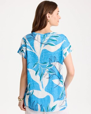 Printed Linen Button Tunic click to view larger image.