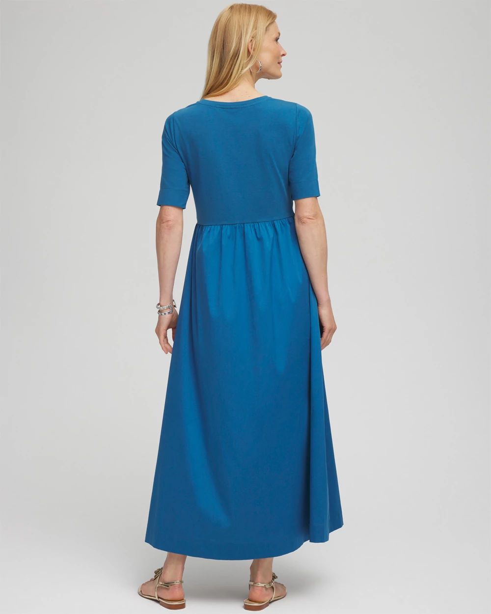 Knit Woven Mix Maxi Dress