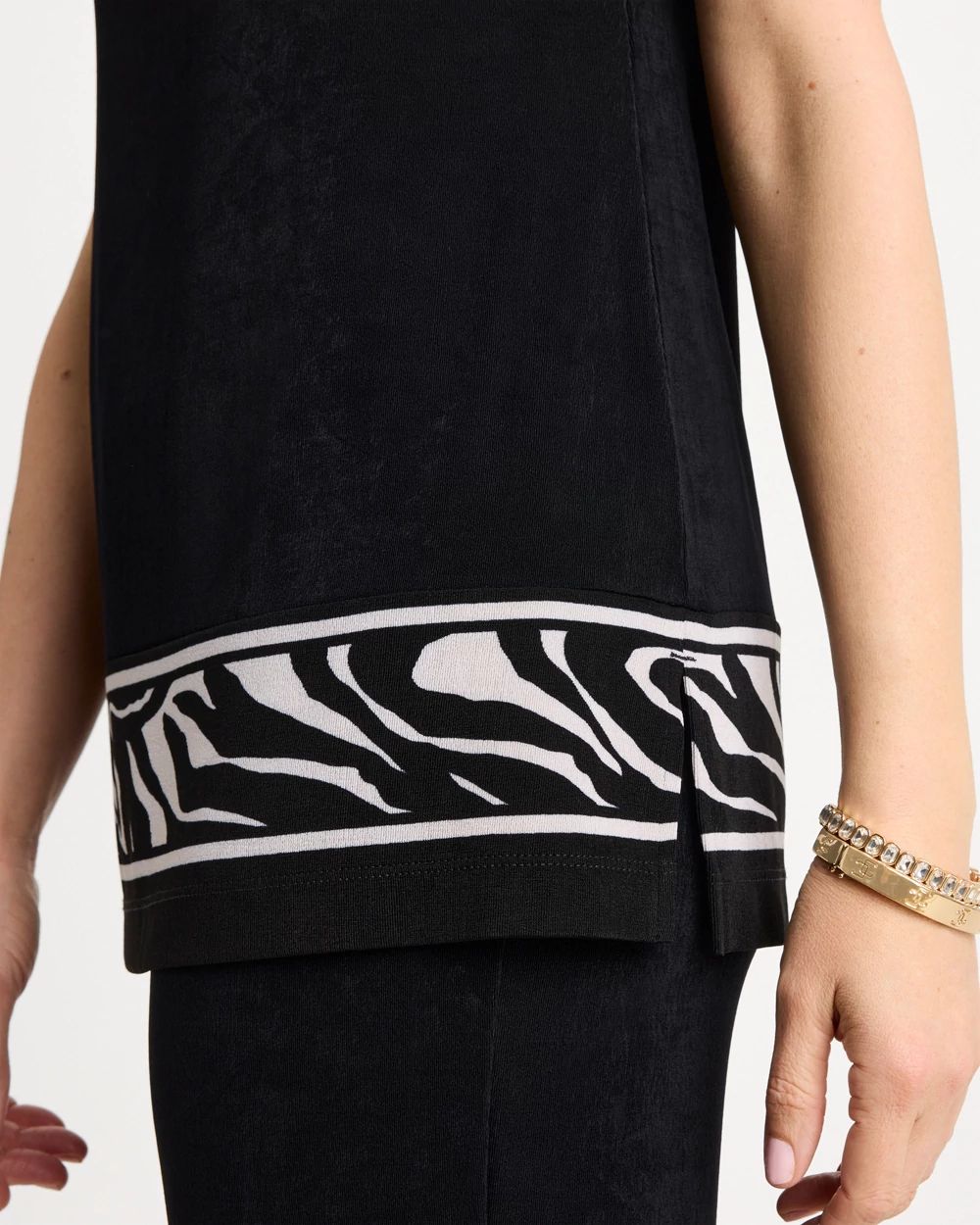 Travelers™ Abstract Zebra Trim Tunic click to view larger image.