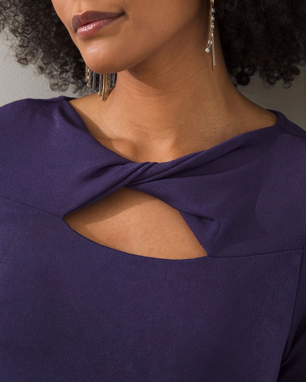 Travelers Twist-Front Midi Dress