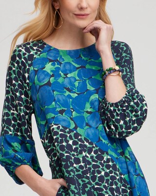 Twill Asymmetrical Midi Dress