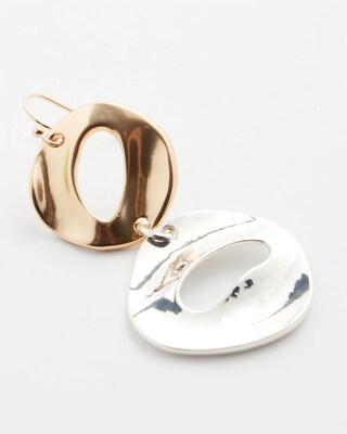 Mixed Metal Drop Earrings