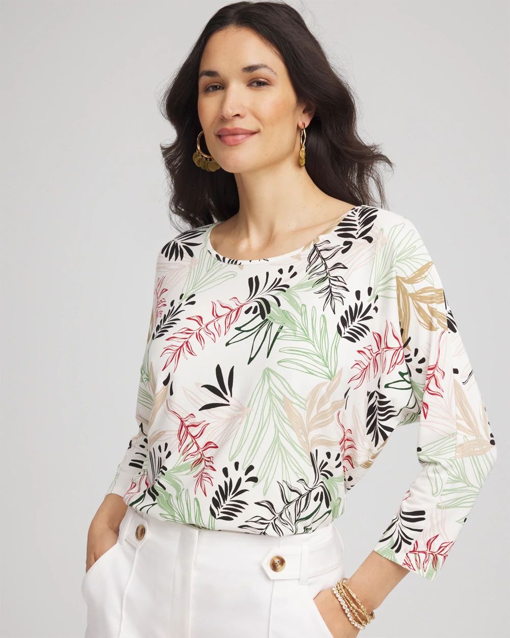 Touch of Cool™ Tapered Banded-Hem Top