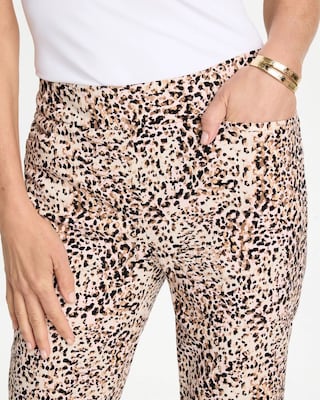 Brigitte™ Animal Print Crop Flare Pants click to view larger image.