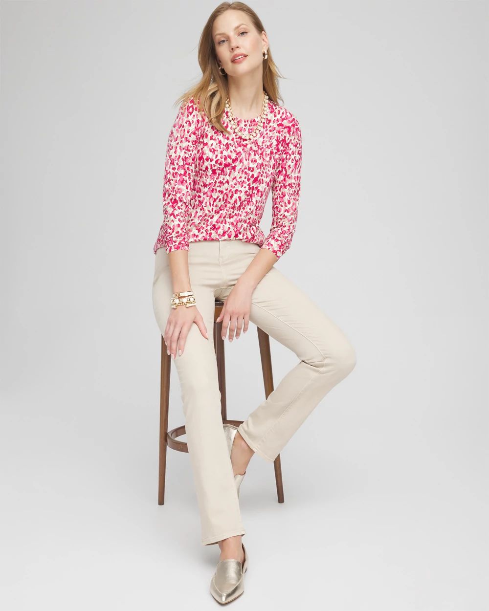 Touch of Cool™ Leopard Long Sleeve Tee