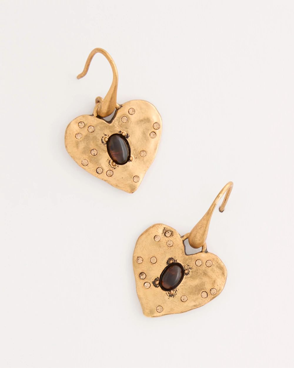 Textured Heart Earrings click to view larger image.