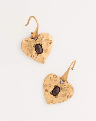 Textured Heart Earrings click to view larger image.