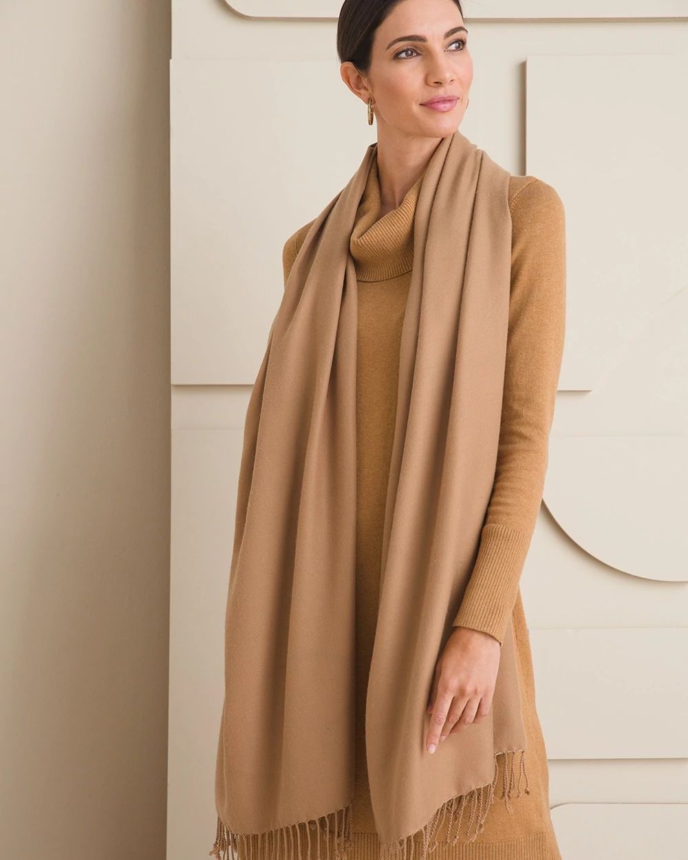 Reversible Printed-to-Cream Scarf