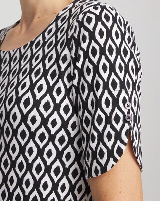 Printed Pima Elbow Sleeve Tee click to view larger image.