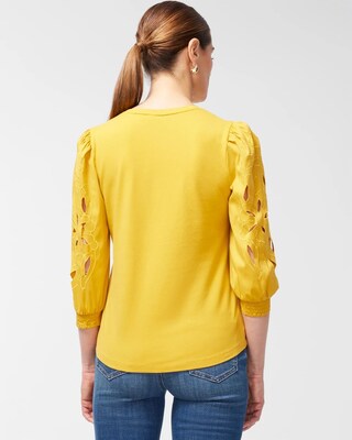 Laser Embroidered Top