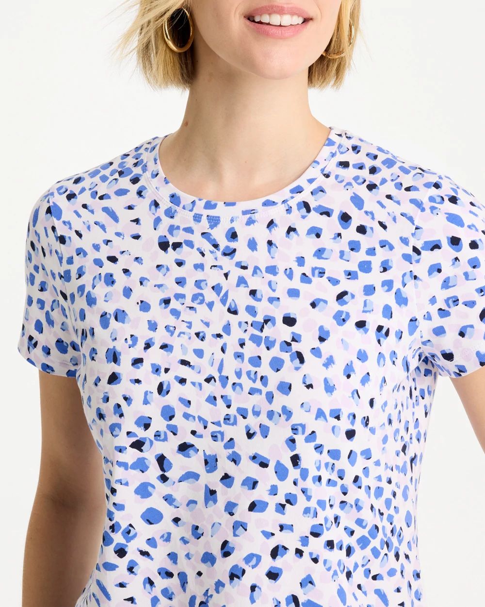 Murano Cotton Stretch Cap Sleeve Tee click to view larger image.