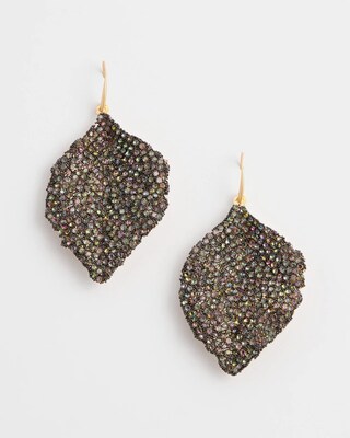 No Droop™ Pavé Leaf Drop Earrings