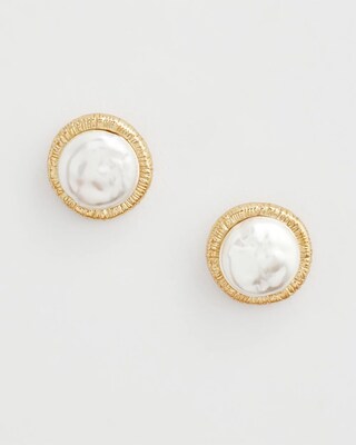 No Droop® Goldtone Pearl Earrings