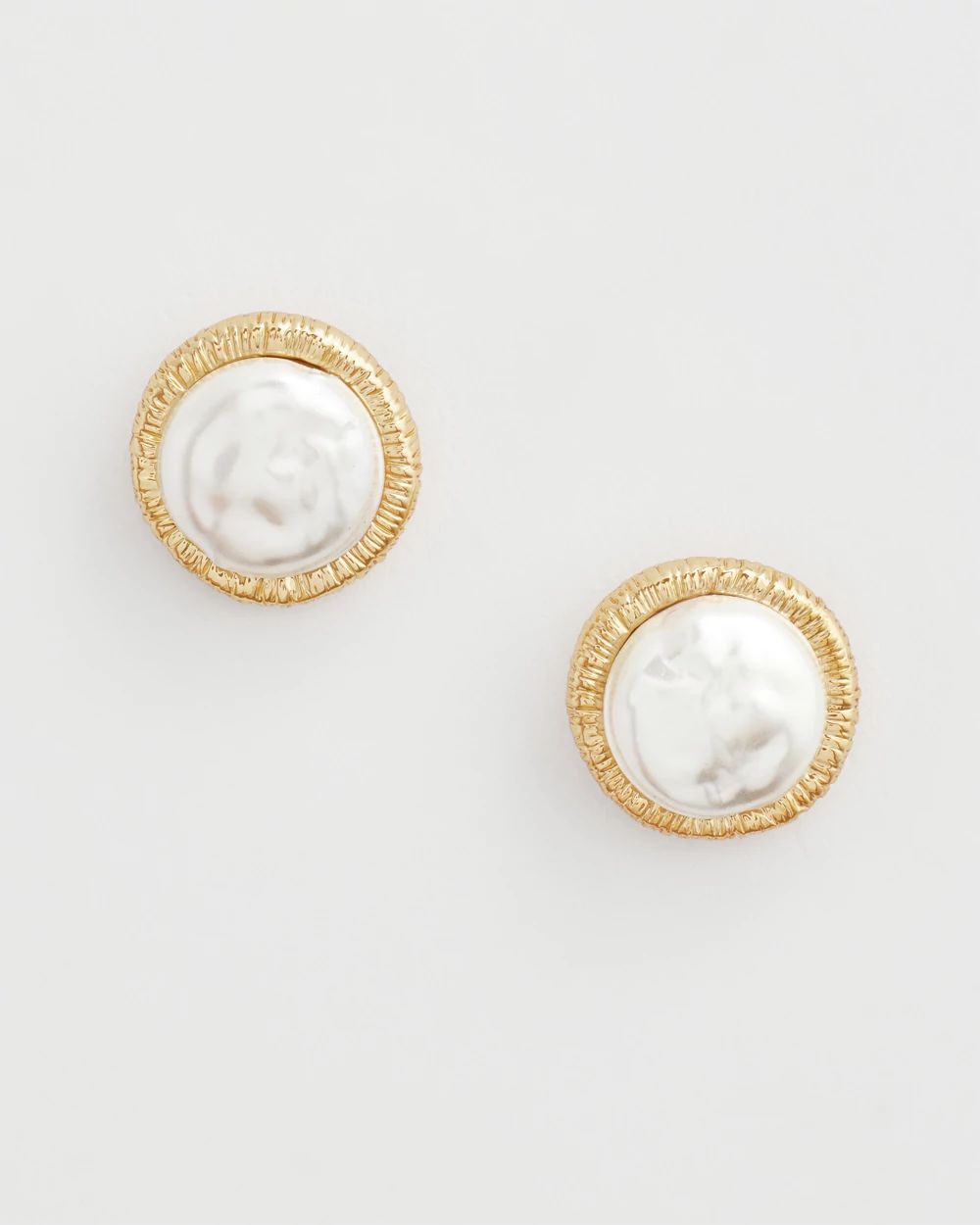 No Droop® Goldtone Pearl Earrings