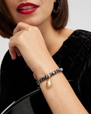 Gold Dangle Stretch Bracelet