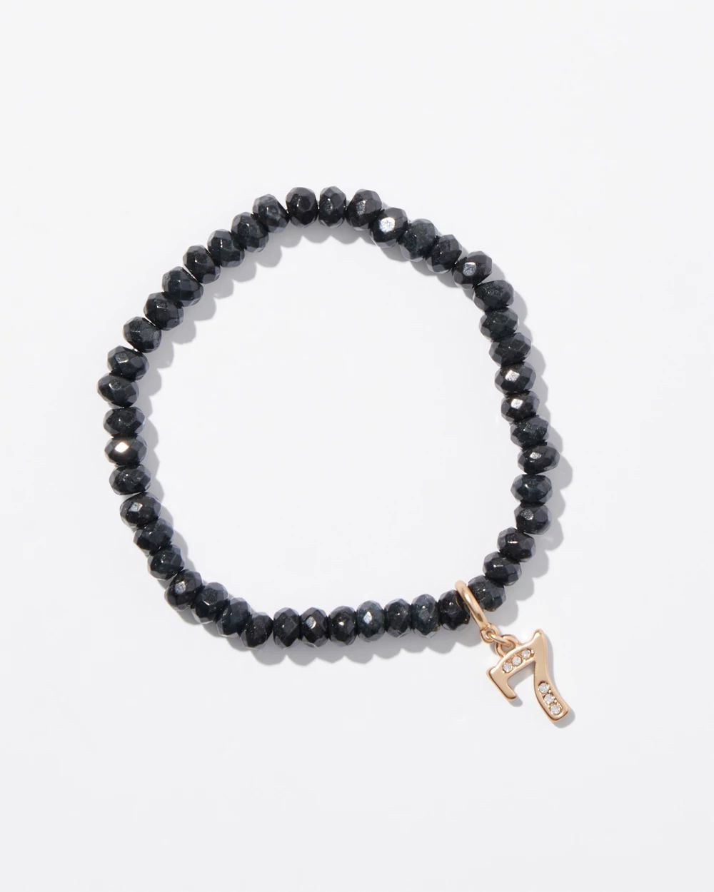 Lucky Number Dangle Stretch Bracelet