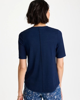 Cotton Slub V-Neck Tee click to view larger image.