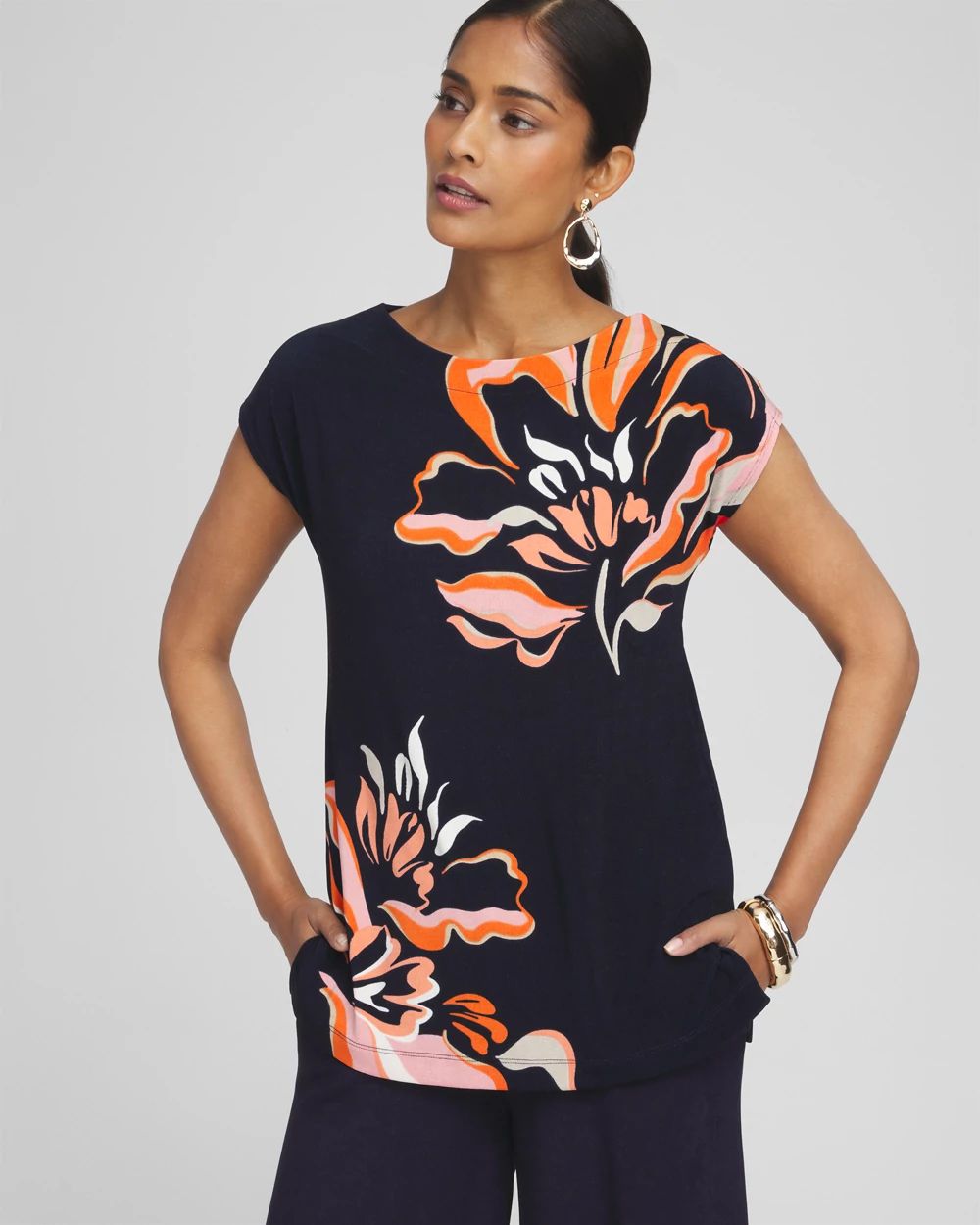 Travelers™ Placed Floral Tunic