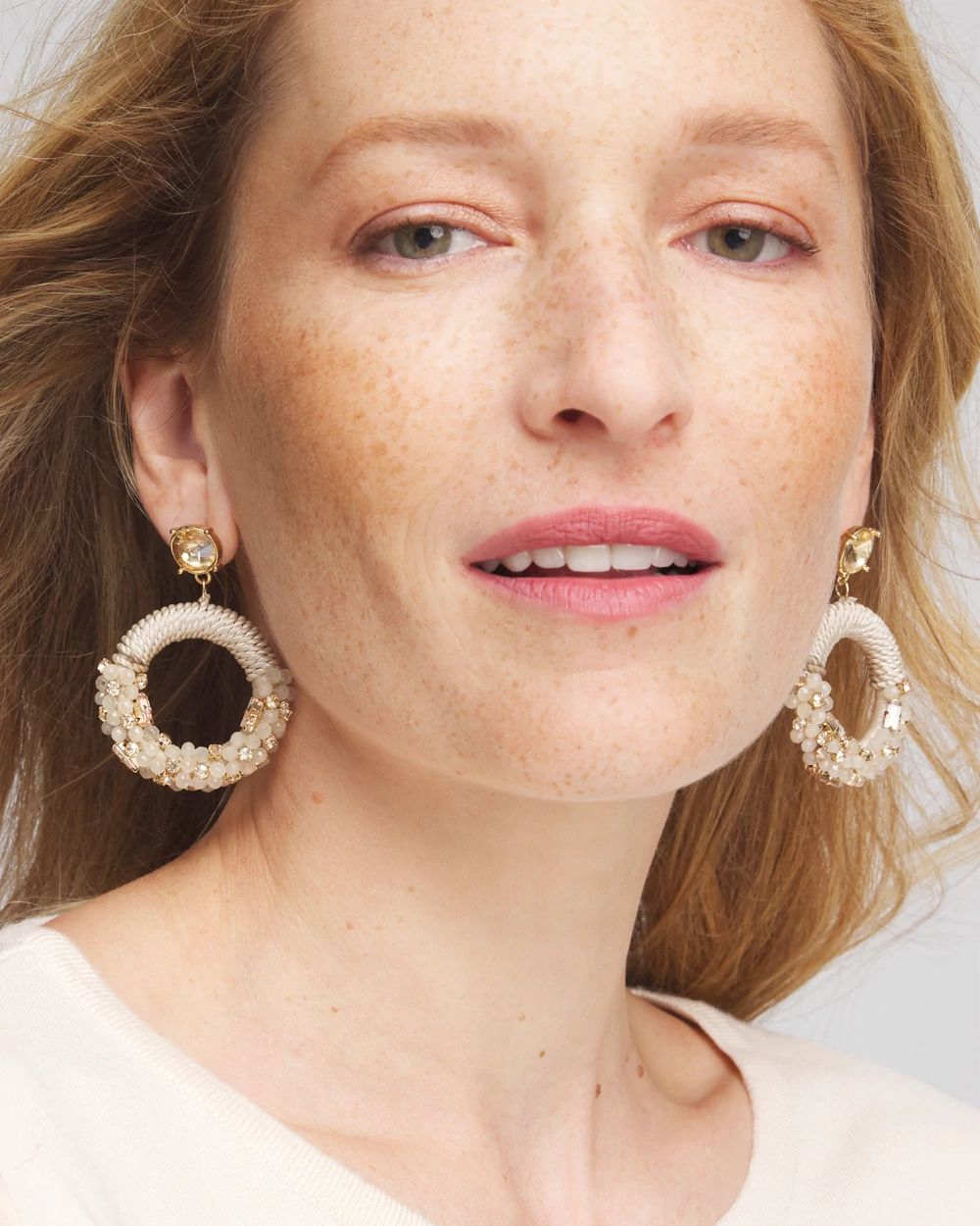 No Droop® Beaded Hoop Earrings
