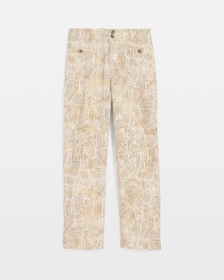 Printed Cropped Straight-Leg Pants click to view larger image.