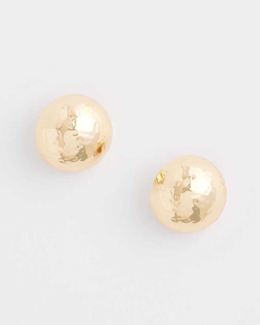 No Droop™ Textured Gold Stud Clip-On Earrings