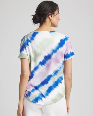 Zenergy® Tie-Dye V-Neck Tee click to view larger image.