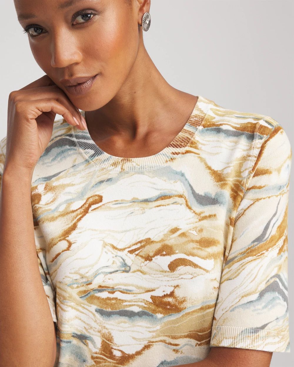 Printed Crewneck Sweater