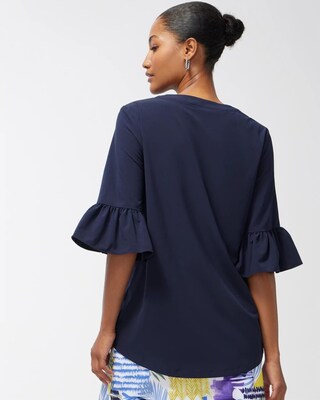 Zenergy UPF Neema Ruffle Sleeve Top