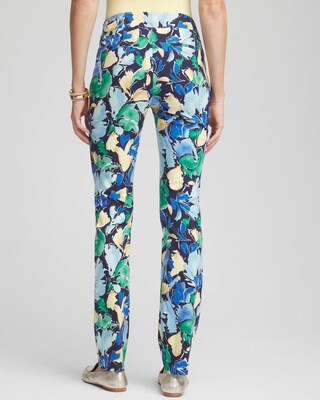 Brigitte™ Slub Floral Slim Pants click to view larger image.