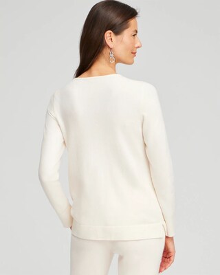 Zenergy Luxe® Cashmere Blend Ball Chain Sweater