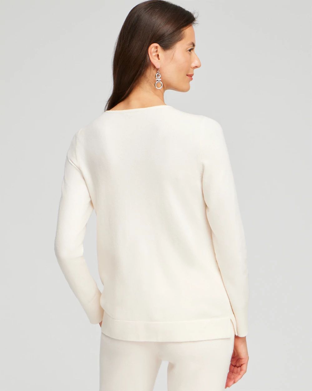 Zenergy Luxe® Cashmere Blend Ball Chain Sweater