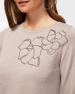 Floral Chain Pullover Sweater