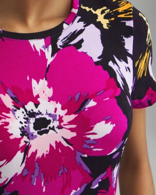 Travelers™ Floral Cap Sleeve Midi Dress