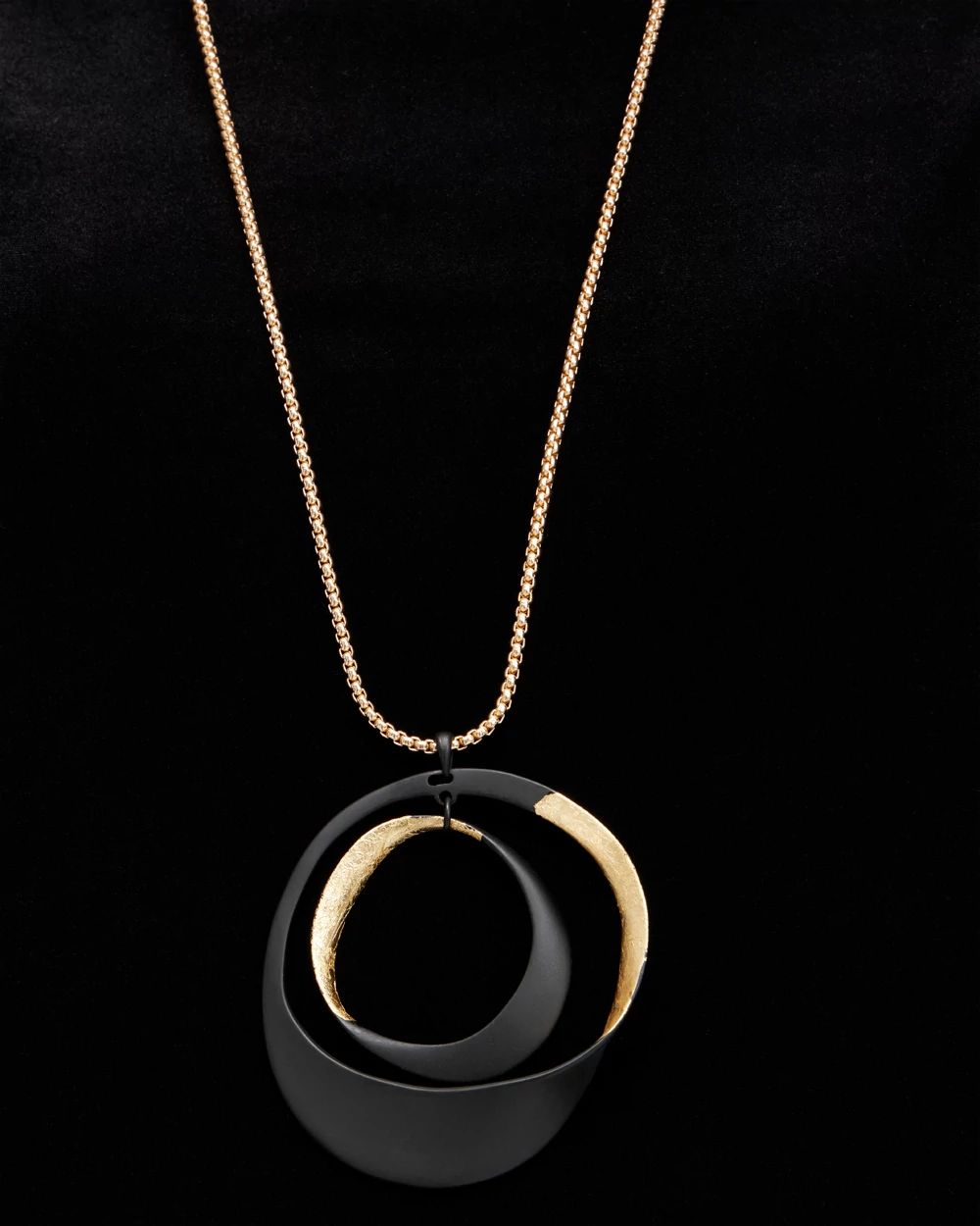 Onyx Swirl Y-necklace