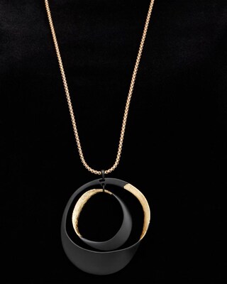 Onyx Swirl Y-necklace
