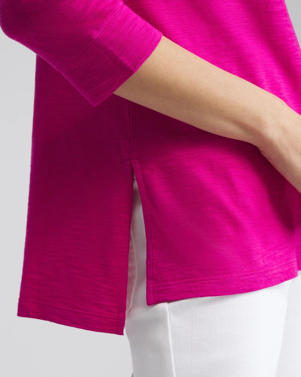 Henley Side Slit Tunic