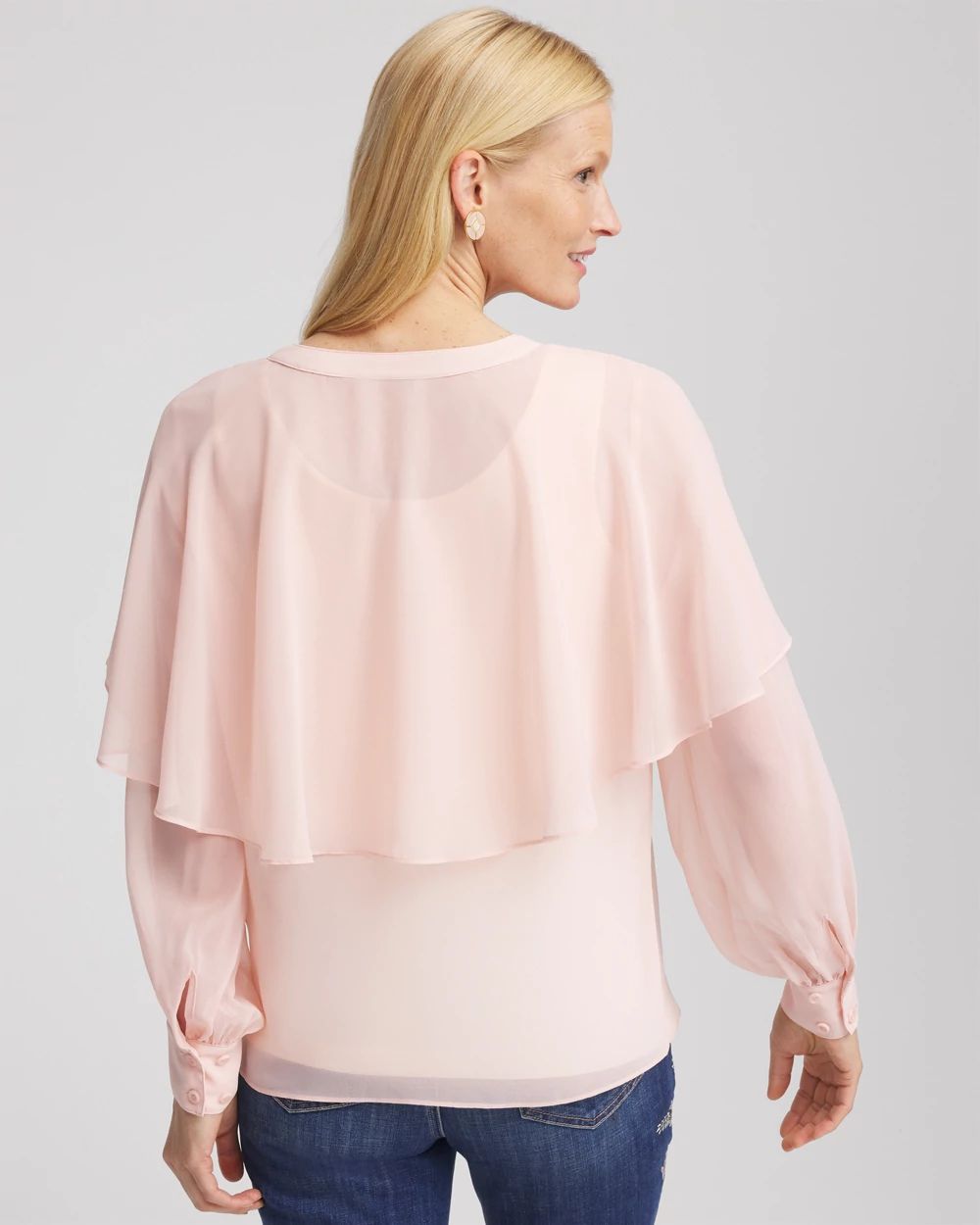 Georgette Cape Blouse