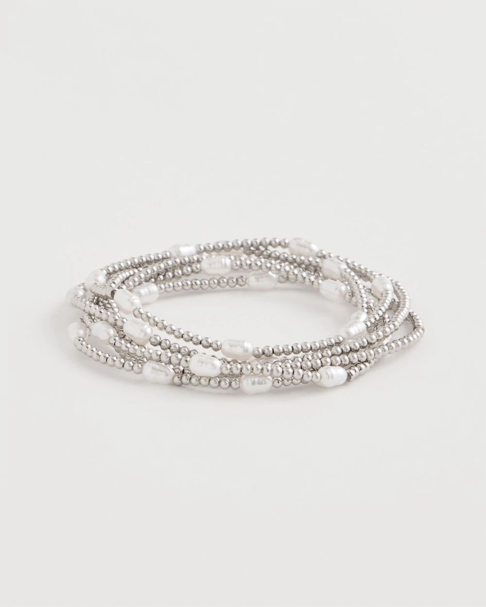 Pearlescent Bead Ball Bracelet click to view larger image.