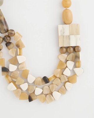 Chico's Originals Faux Horn Geo Necklace click to view larger image.
